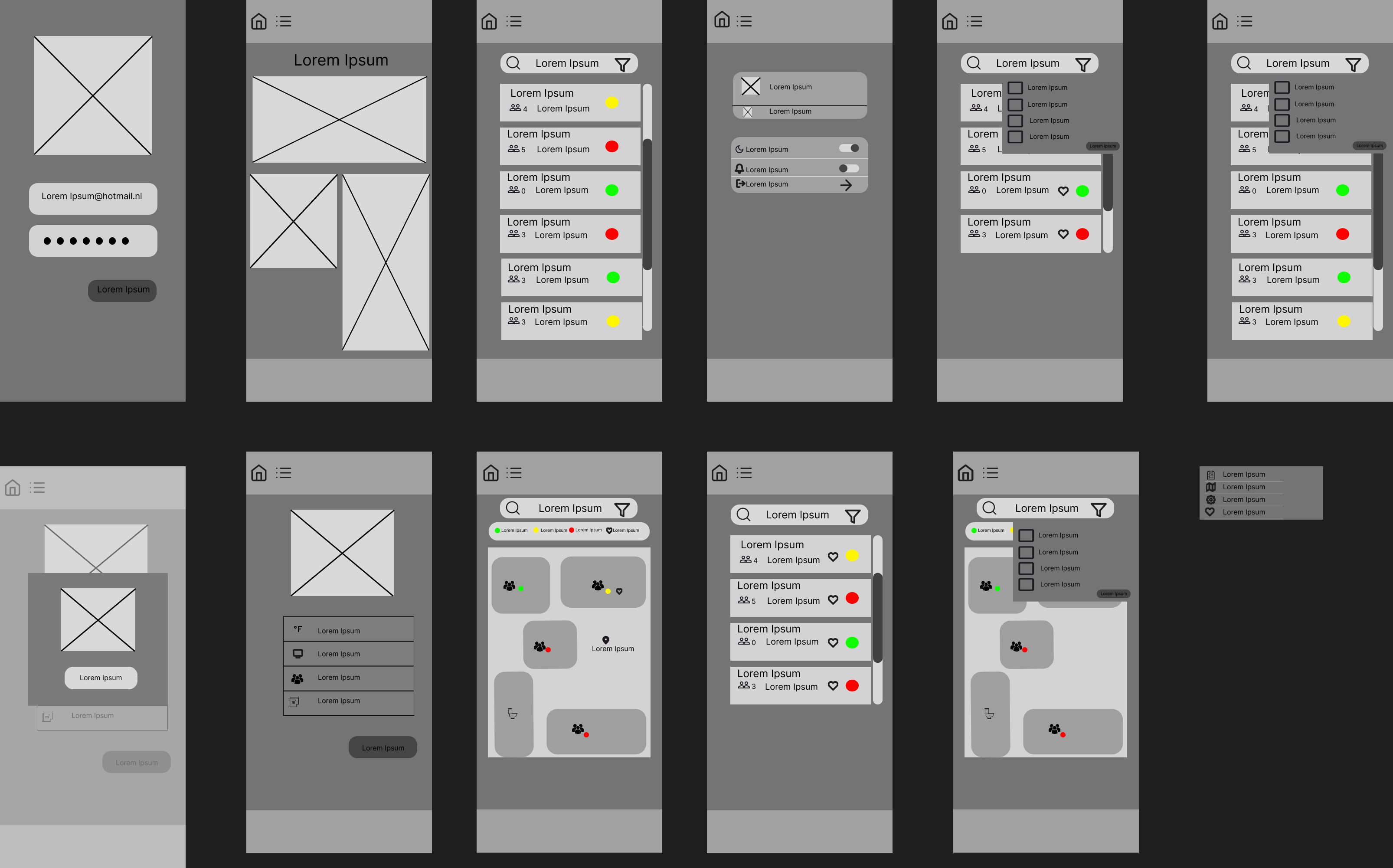 Mid fidelity ontwerp